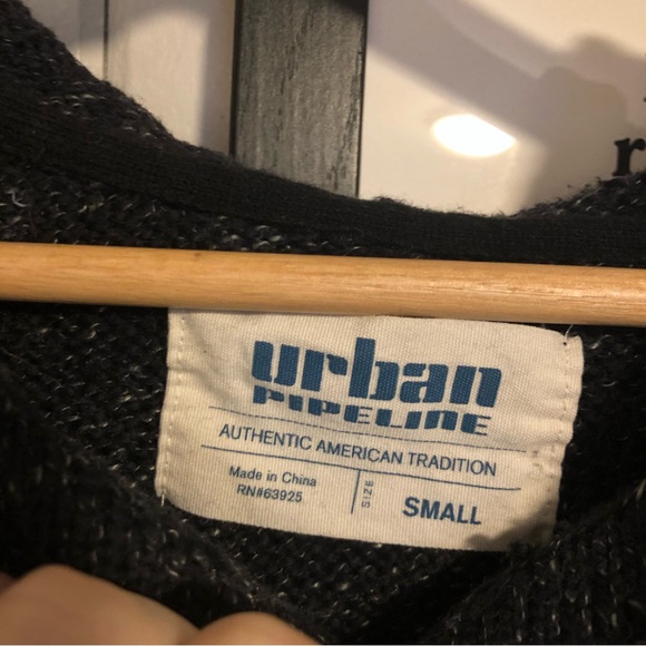 Heathered look Knit Henley Hoodie - Picture 5 of 8